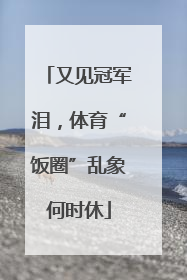 又见冠军泪，体育“饭圈”乱象何时休