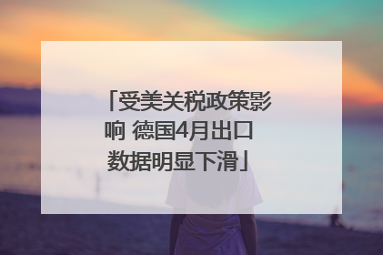 受美关税政策影响 德国4月出口数据明显下滑