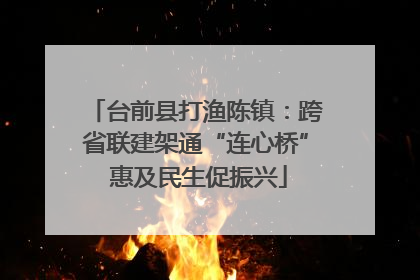 台前县打渔陈镇：跨省联建架通“连心桥” 惠及民生促振兴
