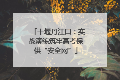 十堰丹江口：实战演练筑牢高考保供“安全网”