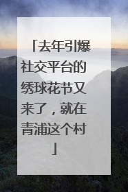 去年引爆社交平台的绣球花节又来了，就在青浦这个村