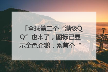 全球第二个“满级QQ”也来了，图标已显示金色企鹅，系首个“满级QQ”的小号
