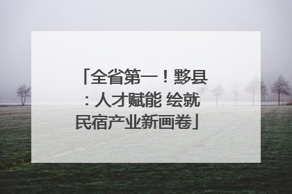 全省第一！黟县：人才赋能 绘就民宿产业新画卷
