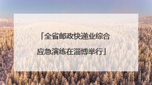 全省邮政快递业综合应急演练在淄博举行