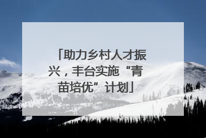 助力乡村人才振兴，丰台实施“青苗培优”计划