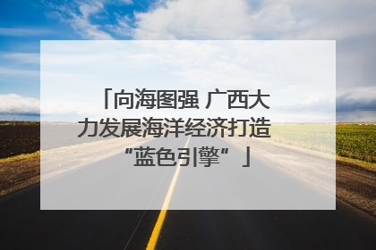 向海图强 广西大力发展海洋经济打造“蓝色引擎”