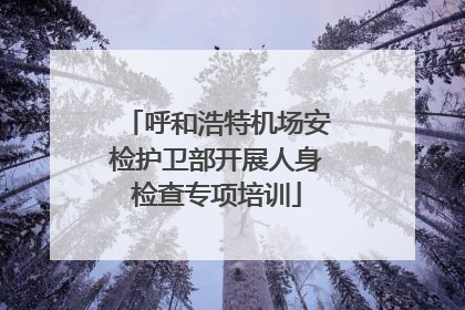 呼和浩特机场安检护卫部开展人身检查专项培训