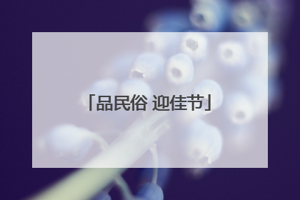 品民俗 迎佳节