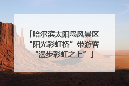 哈尔滨太阳岛风景区“阳光彩虹桥”带游客“漫步彩虹之上”