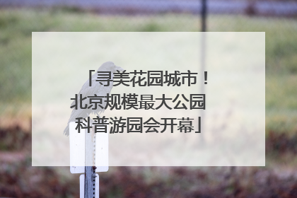 寻美花园城市！北京规模最大公园科普游园会开幕