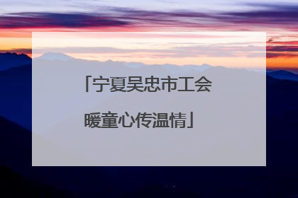 宁夏吴忠市工会暖童心传温情