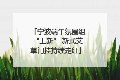 宁波端午氛围组“上新” 新式艾草门挂持续走红