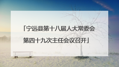 宁远县第十八届人大常委会第四十九次主任会议召开