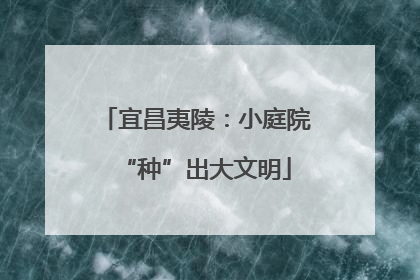 宜昌夷陵：小庭院“种”出大文明