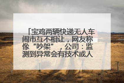 宝鸡两辆快递无人车闹市互不相让，网友称像“吵架”，公司：监测到异常会有技术或人为干预处置