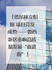 塔吊林立织锦 项目竞发成势——鲁西新区奏响高质量发展“奋进曲”