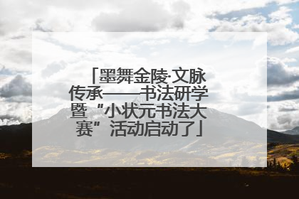 墨舞金陵·文脉传承——书法研学暨“小状元书法大赛”活动启动了