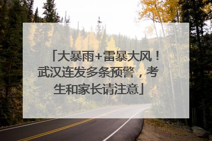 大暴雨+雷暴大风！武汉连发多条预警，考生和家长请注意