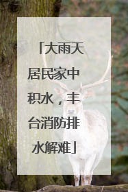 大雨天居民家中积水，丰台消防排水解难
