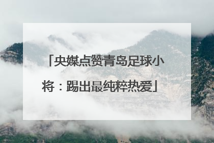 央媒点赞青岛足球小将：踢出最纯粹热爱