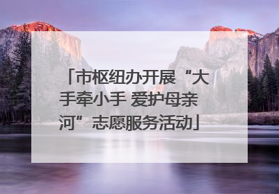 市枢纽办开展“大手牵小手 爱护母亲河”志愿服务活动