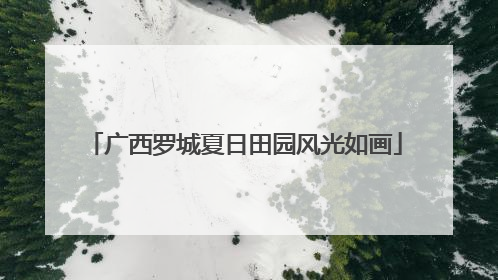 广西罗城夏日田园风光如画