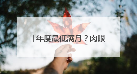 年度最低满月？肉眼真看不出来｜图集