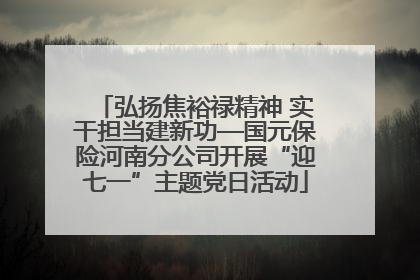 弘扬焦裕禄精神 实干担当建新功—国元保险河南分公司开展“迎七一”主题党日活动