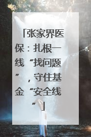 张家界医保：扎根一线“找问题”，守住基金“安全线”