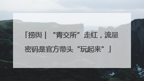 捞舆｜“青交所”走红，流量密码是官方带头“玩起来”