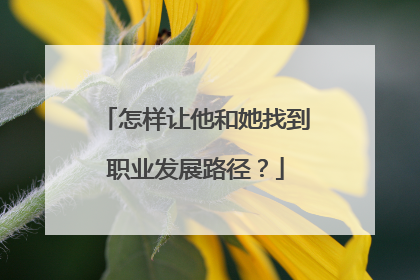 怎样让他和她找到职业发展路径？