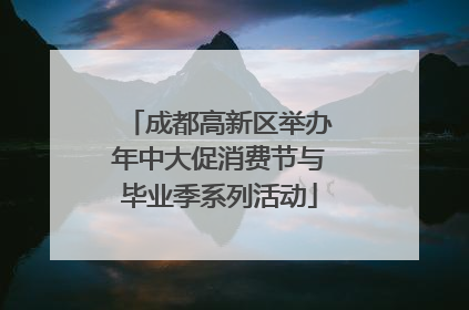 成都高新区举办年中大促消费节与毕业季系列活动