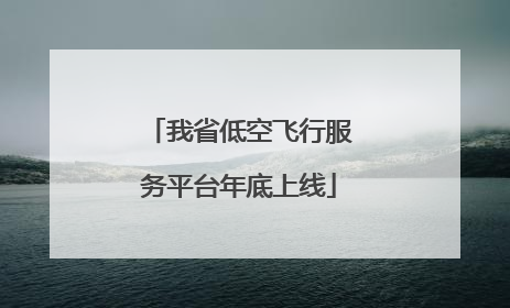 我省低空飞行服务平台年底上线
