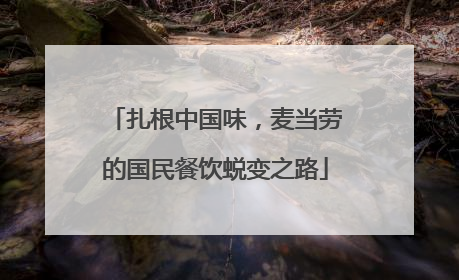 扎根中国味，麦当劳的国民餐饮蜕变之路
