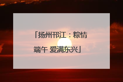 扬州邗江：粽情端午 爱满东兴