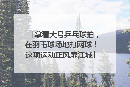 拿着大号乒乓球拍，在羽毛球场地打网球！这项运动正风靡江城