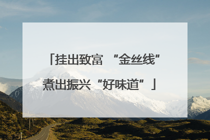 挂出致富 “金丝线” 煮出振兴“好味道”