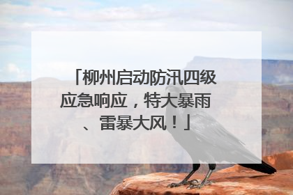 柳州启动防汛四级应急响应，特大暴雨、雷暴大风！