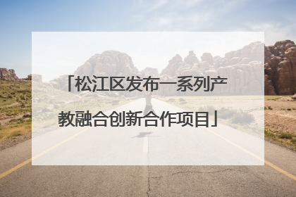 松江区发布一系列产教融合创新合作项目