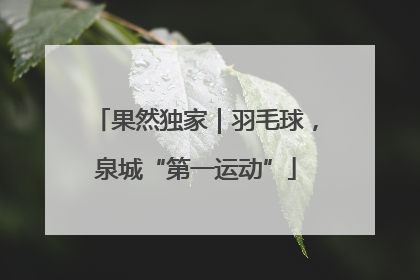 果然独家｜羽毛球，泉城“第一运动”
