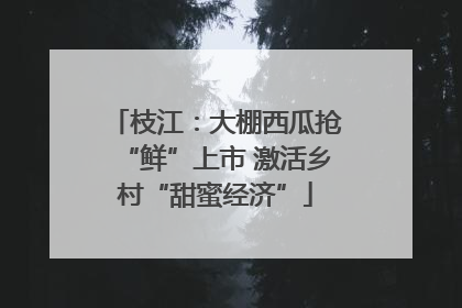 枝江：大棚西瓜抢“鲜”上市 激活乡村“甜蜜经济”