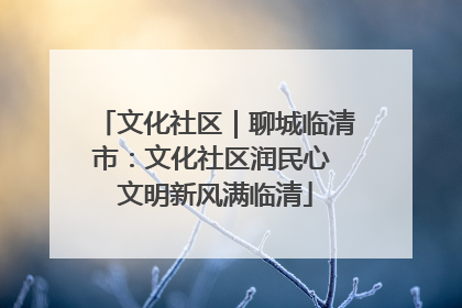 文化社区｜聊城临清市：文化社区润民心 文明新风满临清
