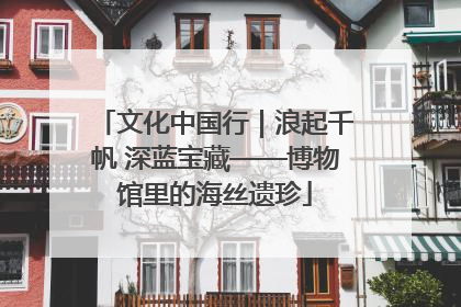 文化中国行｜浪起千帆 深蓝宝藏——博物馆里的海丝遗珍