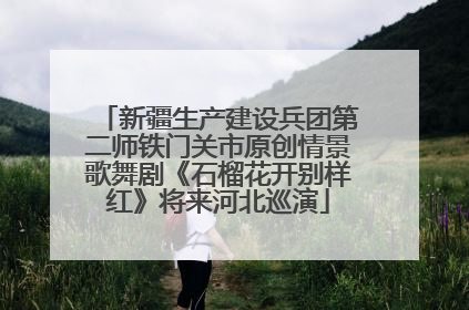 新疆生产建设兵团第二师铁门关市原创情景歌舞剧《石榴花开别样红》将来河北巡演