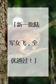 新一批陆军女飞，全优通过！