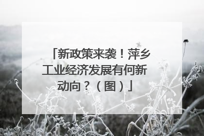 新政策来袭！萍乡工业经济发展有何新动向？（图）