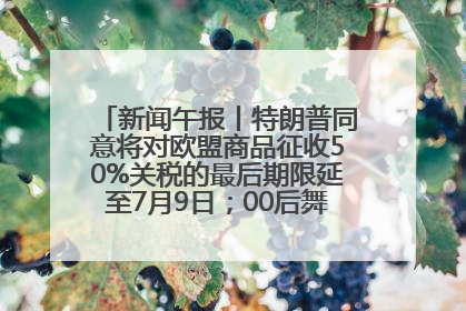 新闻午报丨特朗普同意将对欧盟商品征收50%关税的最后期限延至7月9日；00后舞蹈老师“花式”推介家乡岳阳>>