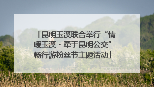 昆明玉溪联合举行“情暖玉溪・牵手昆明公交”畅行游粉丝节主题活动