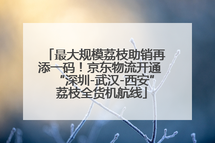最大规模荔枝助销再添一码！京东物流开通“深圳-武汉-西安” 荔枝全货机航线