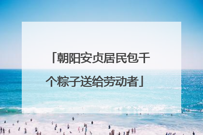 朝阳安贞居民包千个粽子送给劳动者
